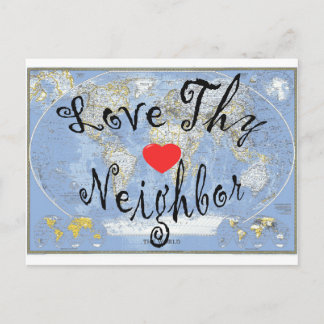 Carte Postale LoveThyNeighbor
