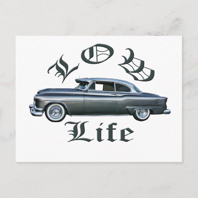 Carte Postale low life lowrider 50's Oldsmobile personnalisé (Devant)