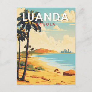 Carte Postale Luanda Angola Travel Art Vintage
