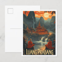 Luang Prabang Laos Illustration de voyage d'art Vi