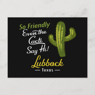 Carte Postale Lubbock Cactus Funny Retro