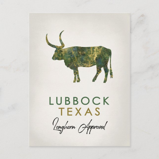 Carte Postale Lubbock Texas Dark Marble (Devant)