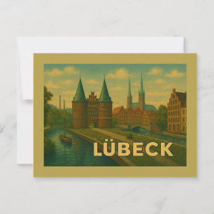 Carte Postale Lübeck Allemagne Art de Ville