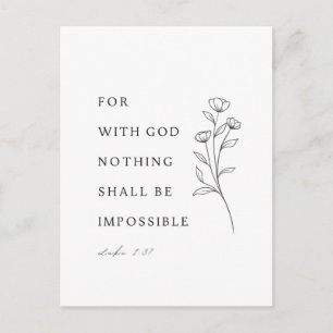 Carte Postale Luc 1:37 Verset biblique