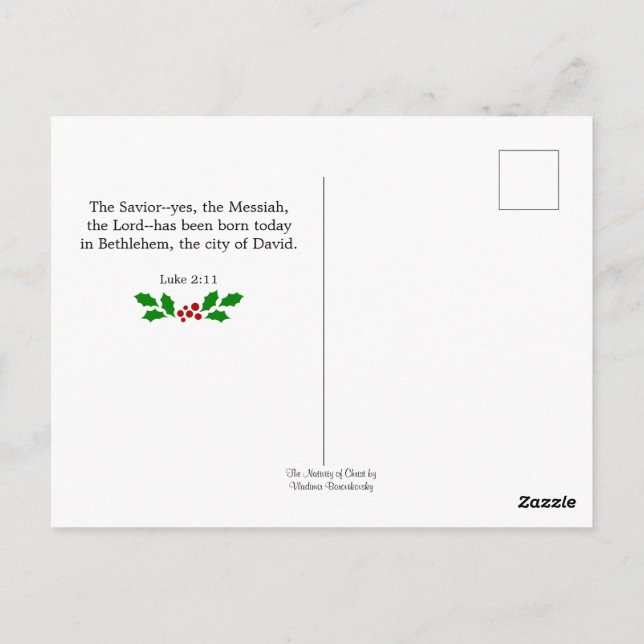 Carte Postale Luc 2-11, Écriture de Noël, (Dos)