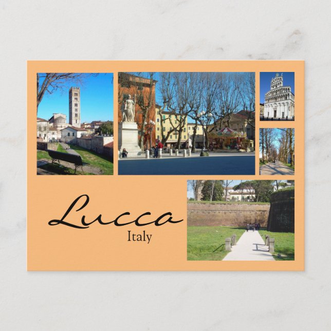 Carte Postale Lucca Collage (Devant)