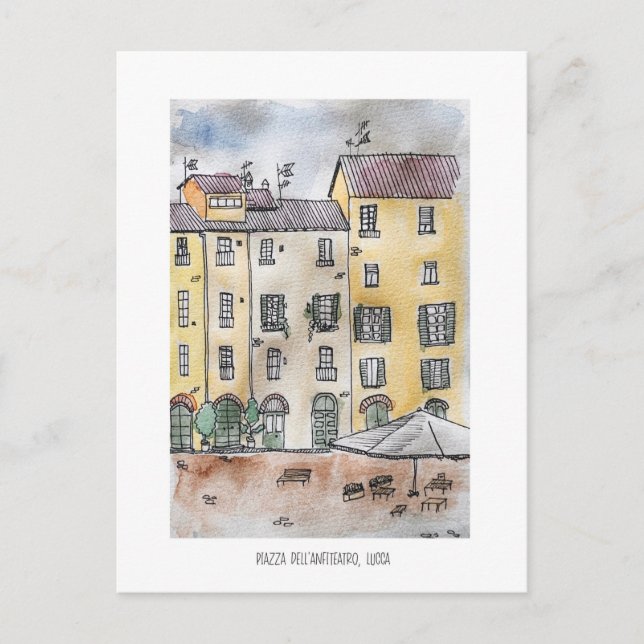 Carte Postale Lucca, Piazza Dell' Anfiteatro (Devant)