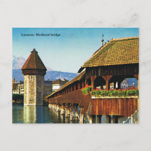 Carte Postale Lucerne ; Pont médiéval