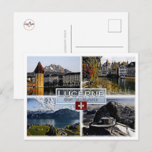 Carte Postale Lucerne - Suisse - Mosaïque -