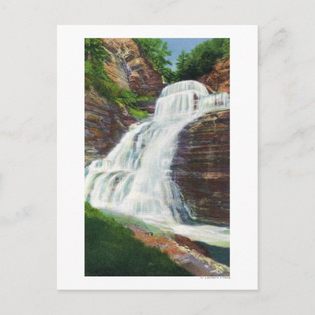 Carte Postale Lucifer Falls View in Robert H. Treman State (Devant)