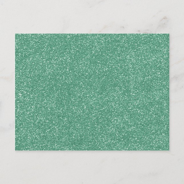 Carte Postale Lucite Green with faux Glitter (Devant)