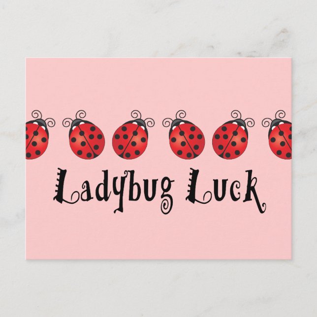 Carte Postale Luck Ladybug (Devant)
