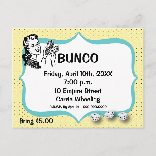 Carte postale Lucky Bunco Player par Artinspashed (Devant)