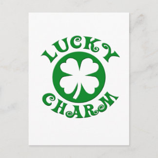 Carte Postale Lucky Charm Cercle vert/blanc