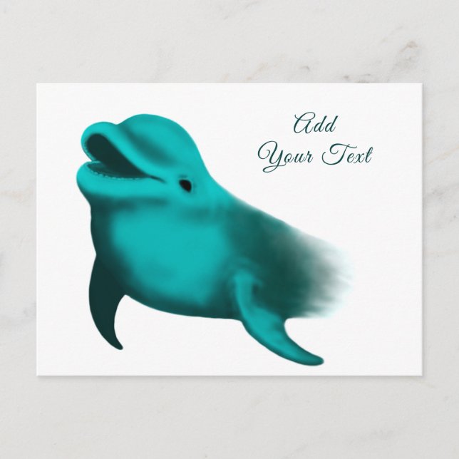 Carte Postale Lucky Dolphin - Ajouter votre texte (Devant)
