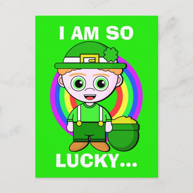 Carte Postale Lucky Leprechaun Custom Saint Patrick's Day (Devant)