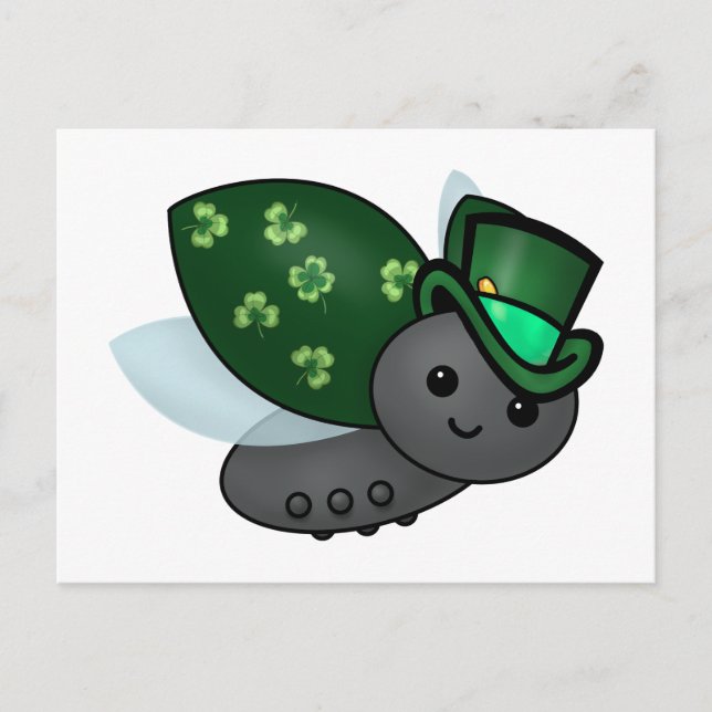 Carte Postale Lucky Leprechaun Ladybug (Devant)