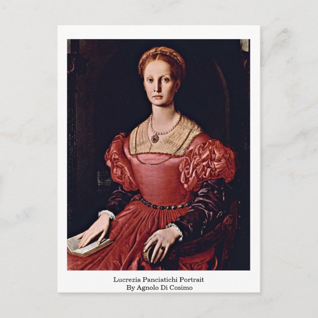 Carte Postale Lucrezia Panciatichi Portrait Par Angelo Bronzino (Devant)