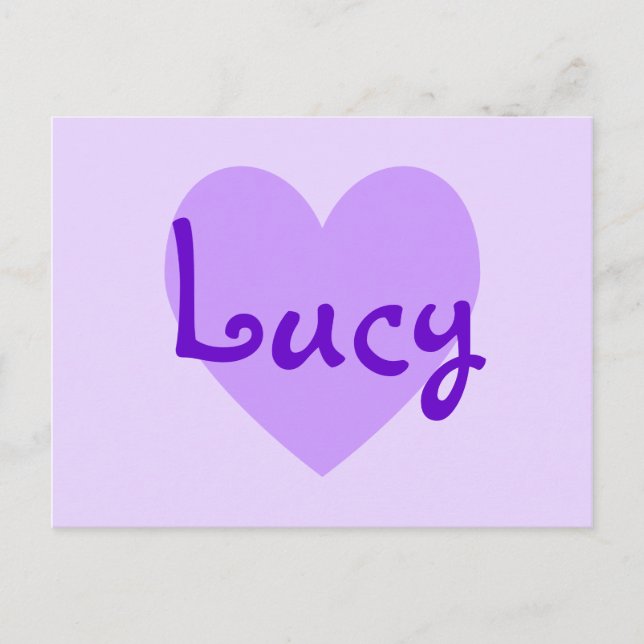 Carte Postale Lucy en violet (Devant)