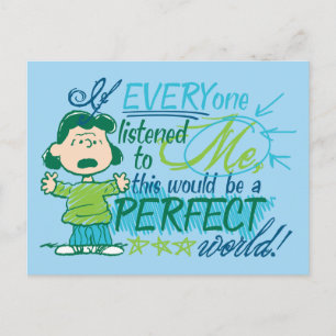 Carte Postale Lucy "Si Tout Le Monde M'Écoutait..."