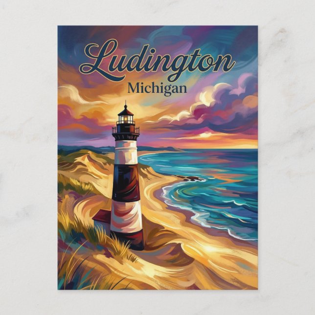 Carte Postale Ludington Park Michigan (Devant)