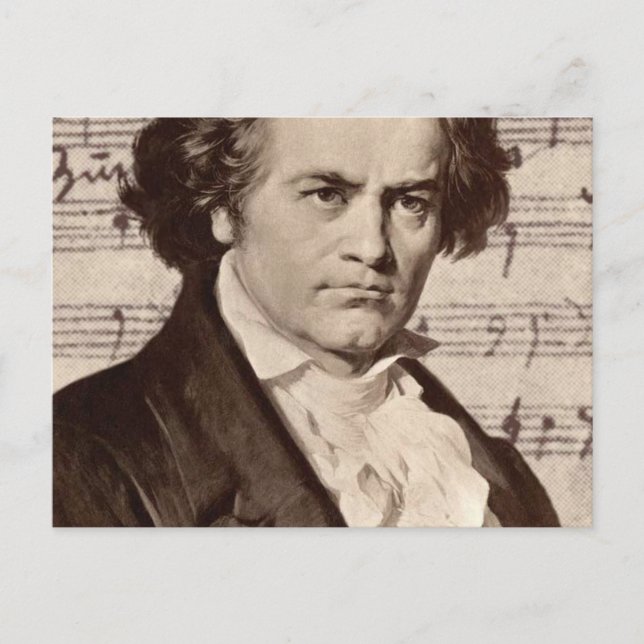 Carte Postale Ludwig Van Beethoven Portrait Musique classique (Devant)