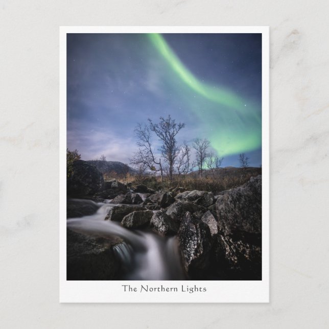 Carte Postale Lueurs boréales Norvège (Devant)