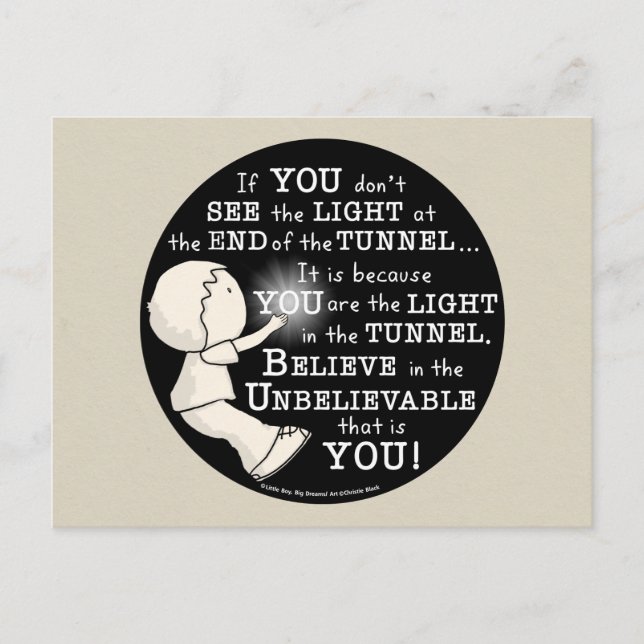 Carte Postale Lumière dans le tunnel (Devant)