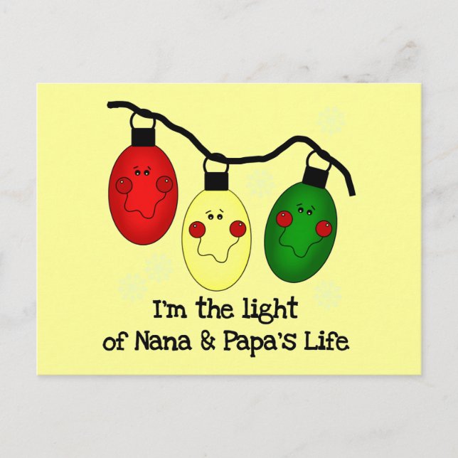 Carte Postale Lumière de Nana et de Papa's Life Tshirts and Gift (Devant)