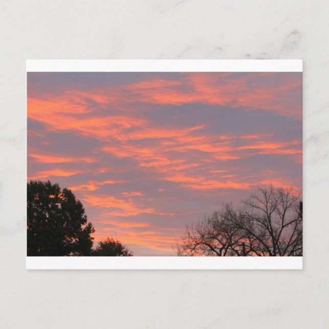 Carte Postale Lumière du coucher du soleil sur les nuages, Ohio (Devant)