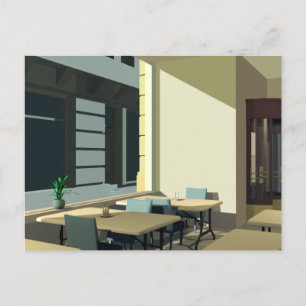 Carte Postale Lumière du soleil dans une cafétéria