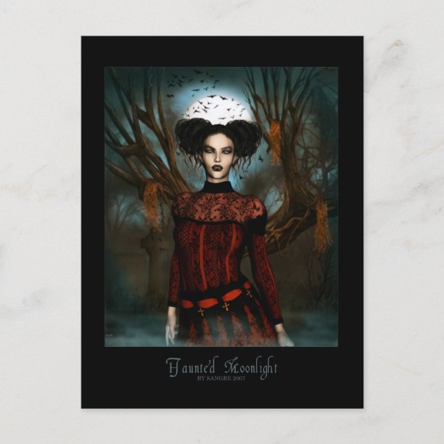 Carte Postale Lumière Lune Hantée (Devant)