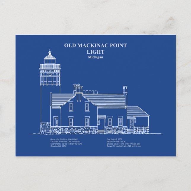 Carte Postale Lumière Old Mackinac Point - Michigan - AD (Devant)