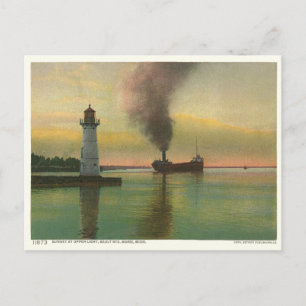 Carte Postale Lumière supérieure vintage (phare)