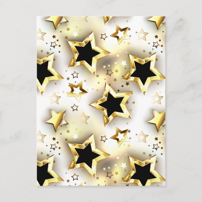 Carte Postale Lumière transparente avec étoiles or (Devant)