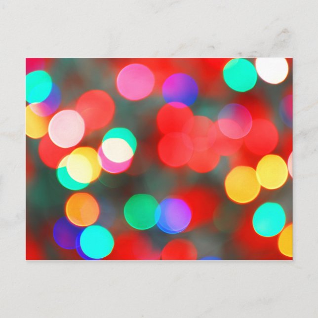 Carte Postale Lumières Abstraites colorées Bokeh (Devant)