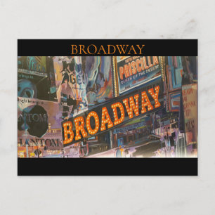 Carte Postale Lumières Broadway Neon