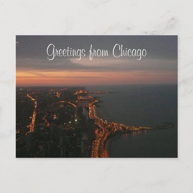Carte Postale lumières de chicago (Devant)