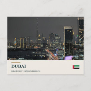 Carte Postale Lumières de la ville de Dubaï