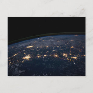 Carte Postale Lumières de la ville du sud des États-Unis.