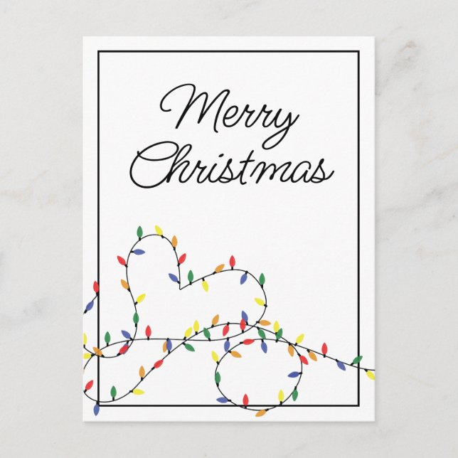 Carte Postale Lumières de Noël_Cœur (Devant)
