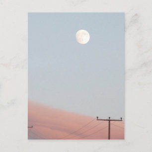 Carte Postale Lumières du ciel nocturne Lune Étoiles Astronomie