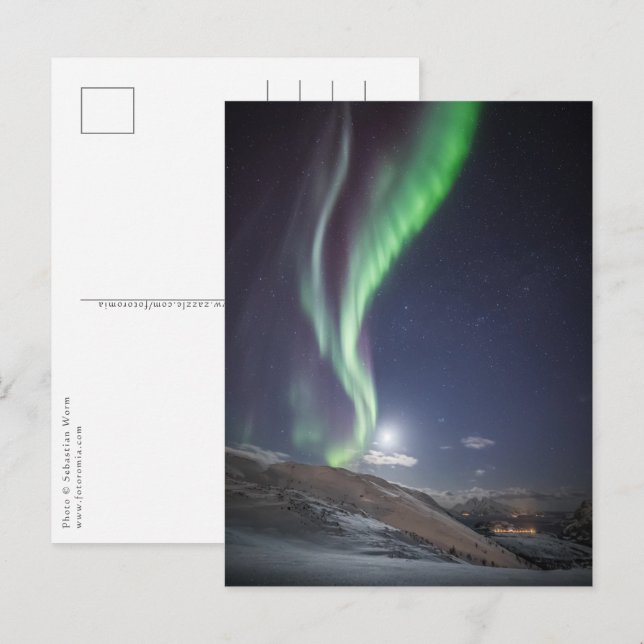 Carte Postale Lumières du Nord (Devant / Derrière)