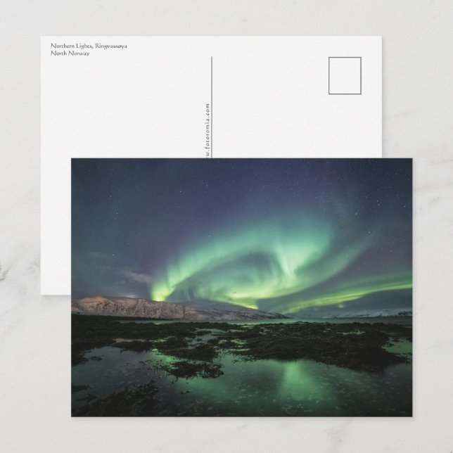 Carte Postale Lumières du Nord (Devant / Derrière)