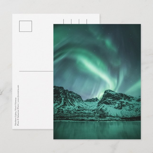 Carte Postale Lumières du Nord (Devant / Derrière)