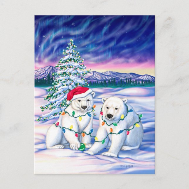 Carte Postale Lumières du Nord (Devant)