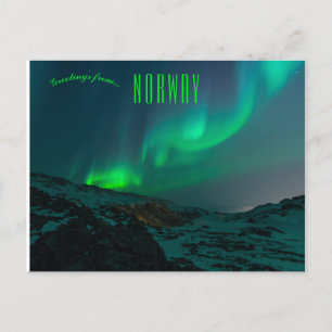 Carte Postale Lumières du Nord à Tromso Norvège