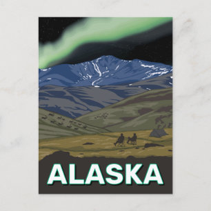 Carte Postale Lumières du nord de l'Alaska