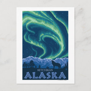 Carte Postale Lumières du Nord - Ketchikan, Alaska
