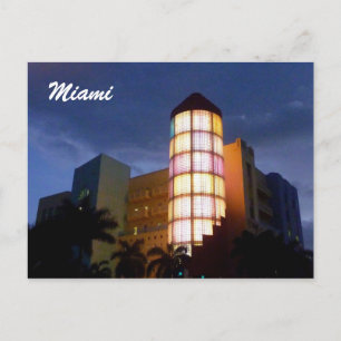 Carte Postale lumières miami art déco
